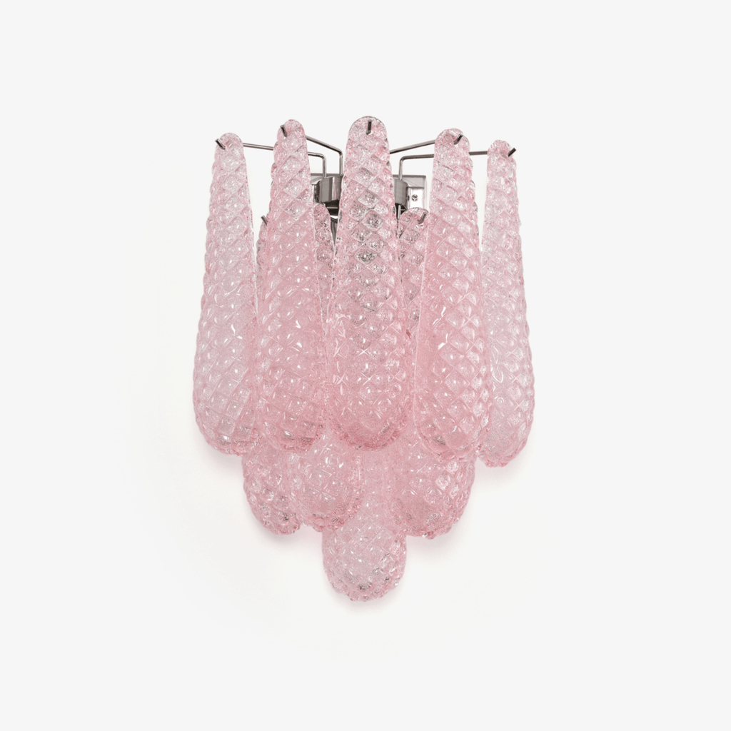 Aurora Applique Murale Rose Larme Verre Florale Artistique - Neutralighting