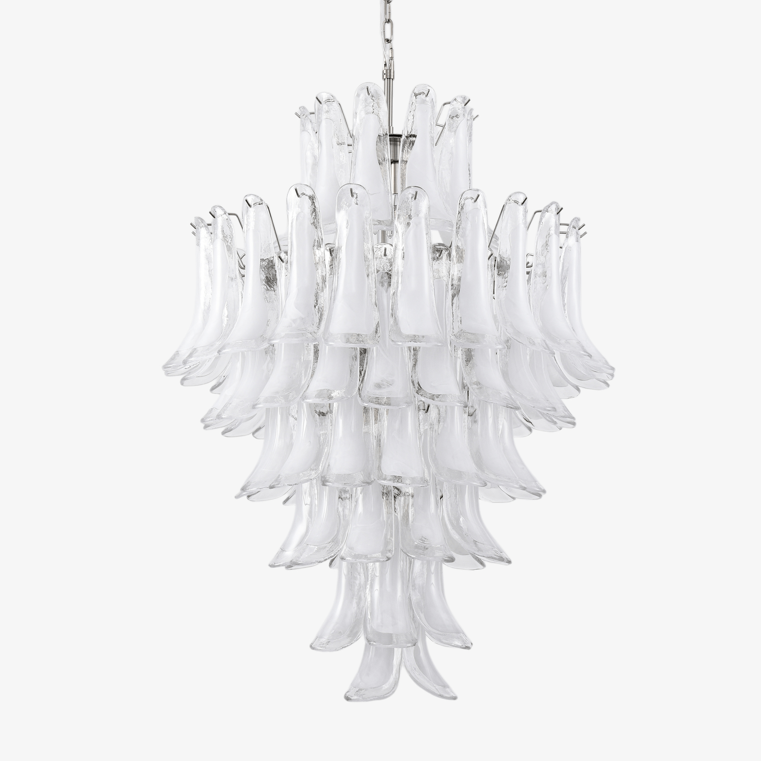 Aurora Lustre Blanc Nuage Verre Pétales - Neutralighting