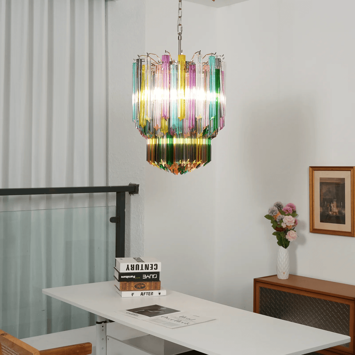 Aurora Lustre Murano Verre Coloré Prisme - Neutralighting