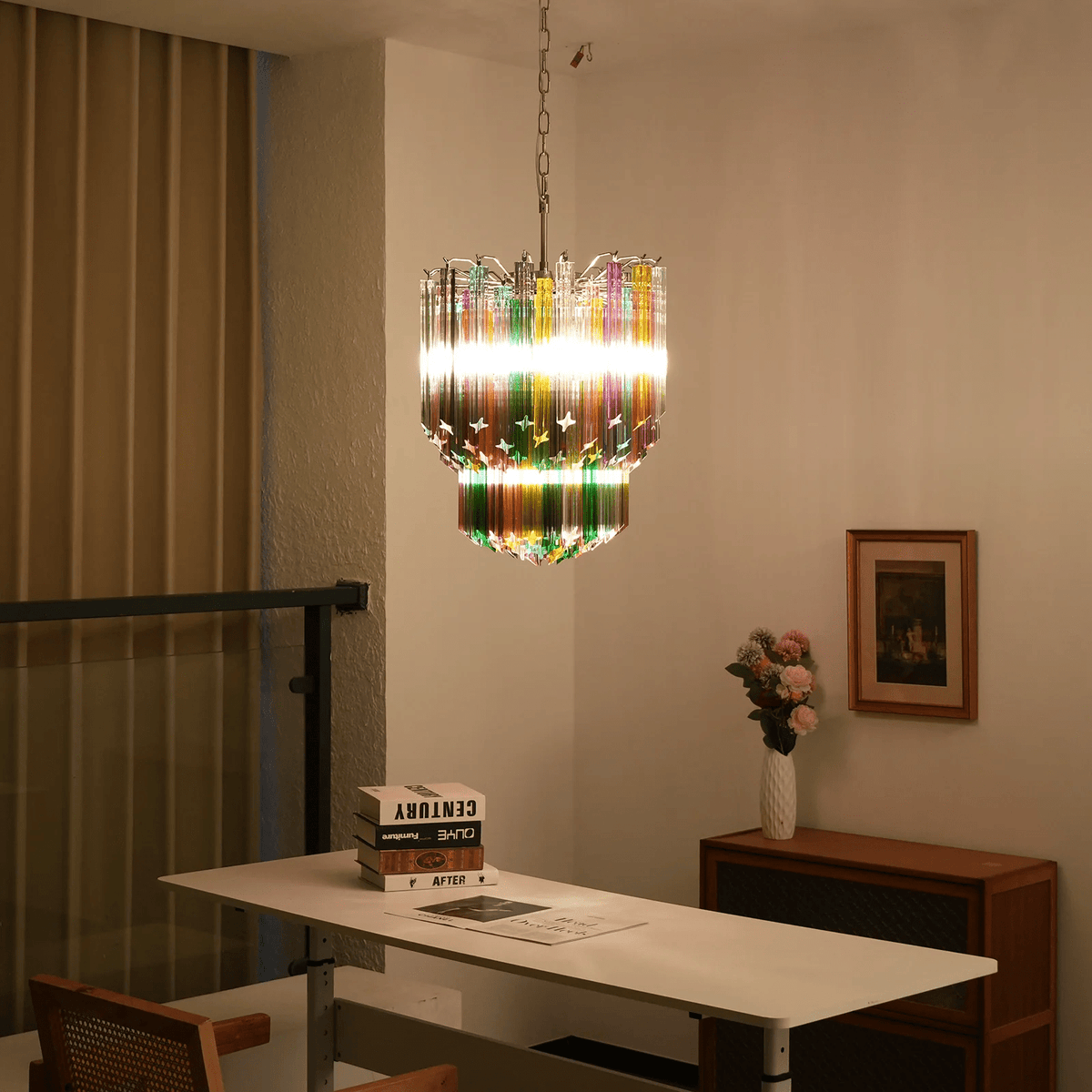 Aurora Lustre Murano Verre Coloré Prisme - Neutralighting