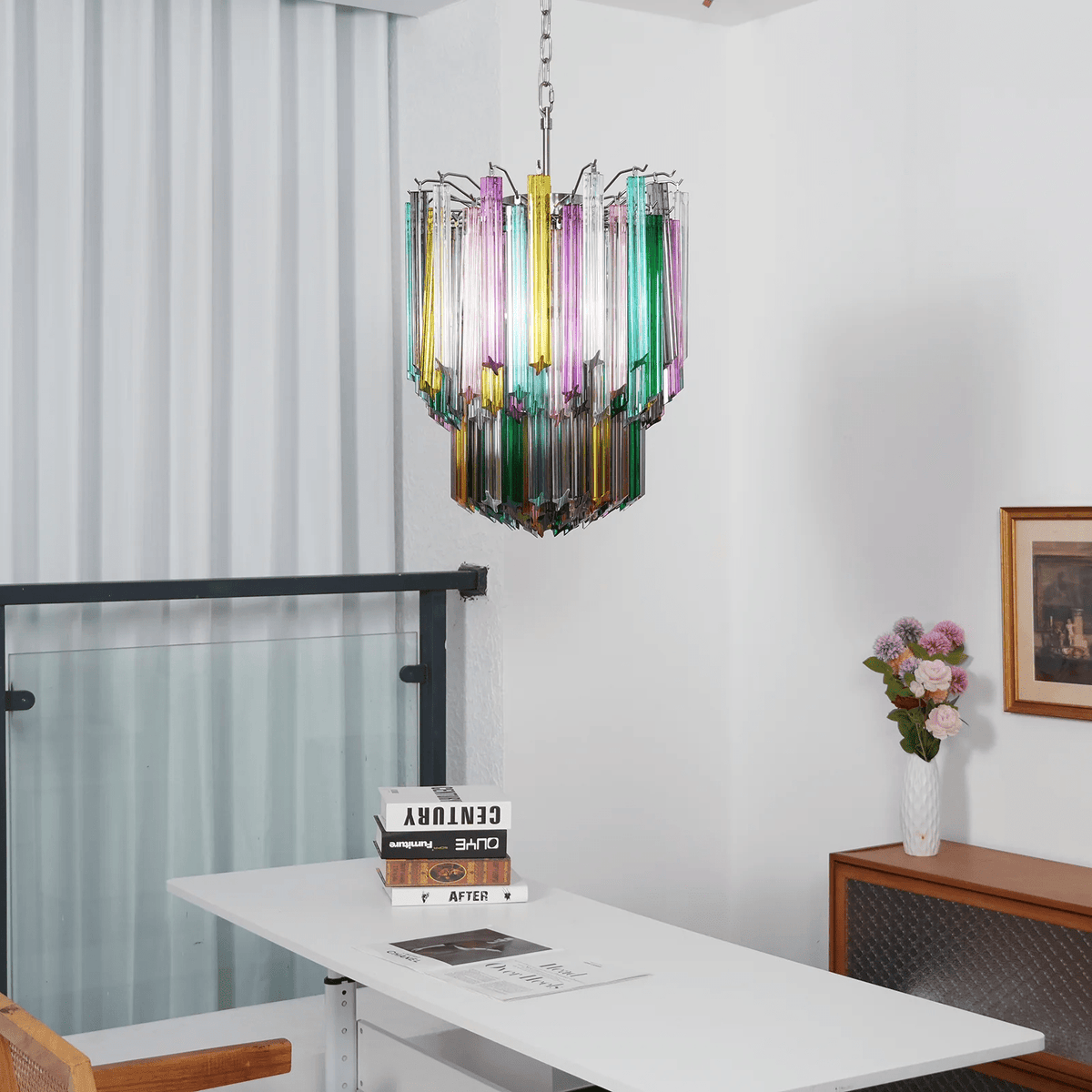 Aurora Lustre Murano Verre Coloré Prisme - Neutralighting