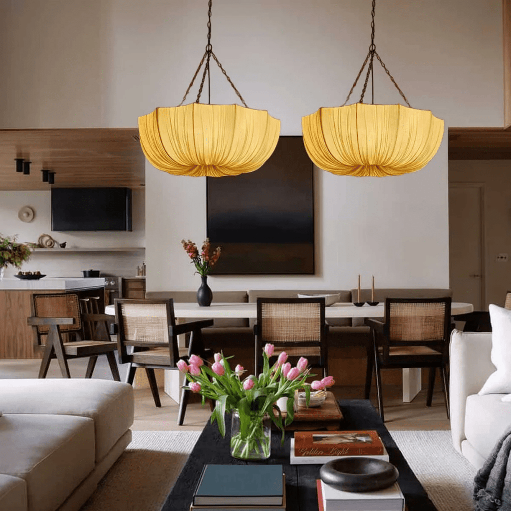 Aurelia Lustre Suspendu Vintage En Tissu - Neutralighting
