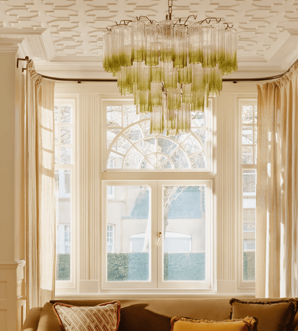 Aurora Lustre Murano Verre Étagé Vert - Neutralighting