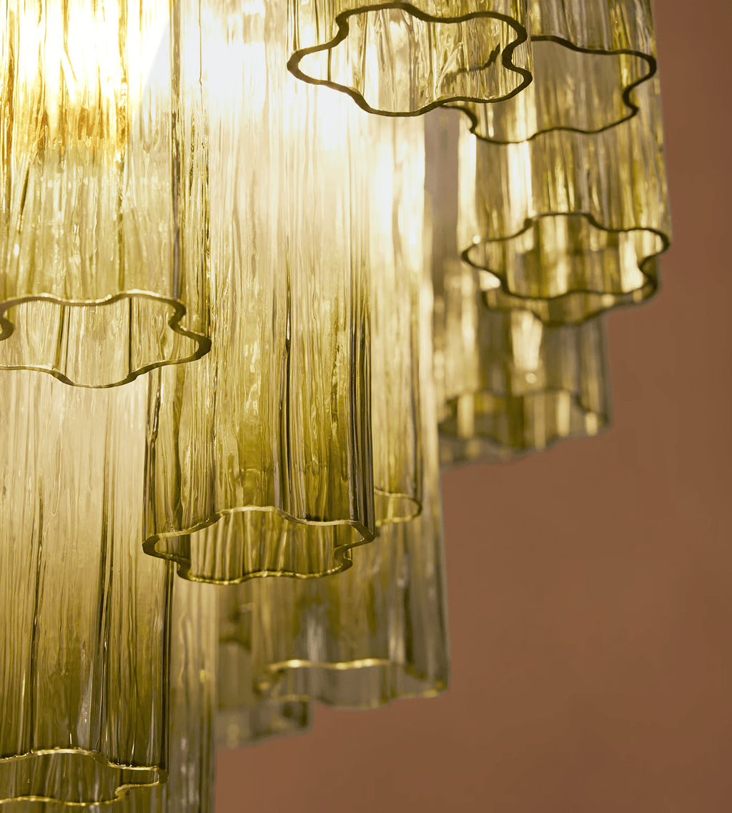 Aurora Lustre Murano Verre Étagé Vert - Neutralighting