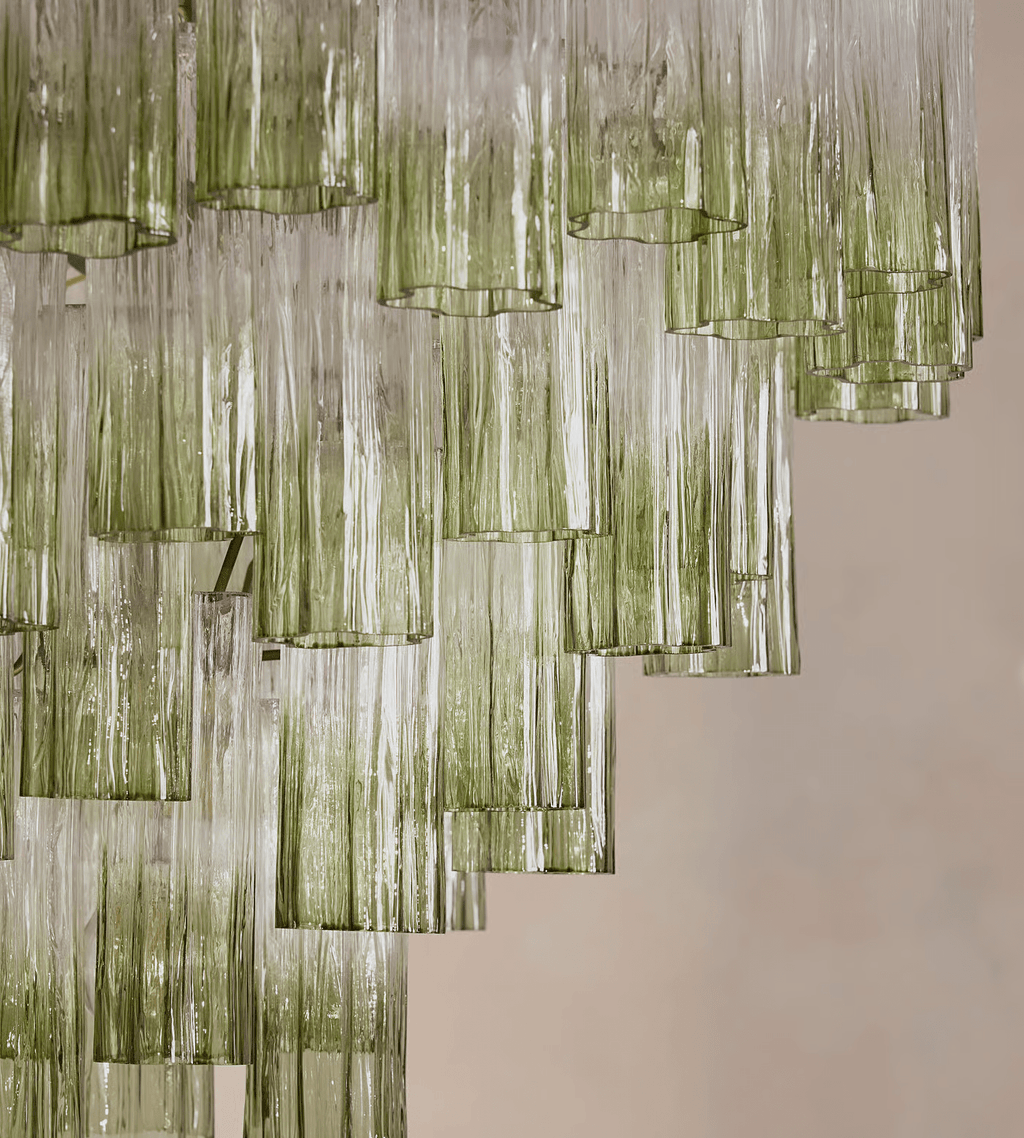 Aurora Lustre Murano Verre Étagé Vert - Neutralighting