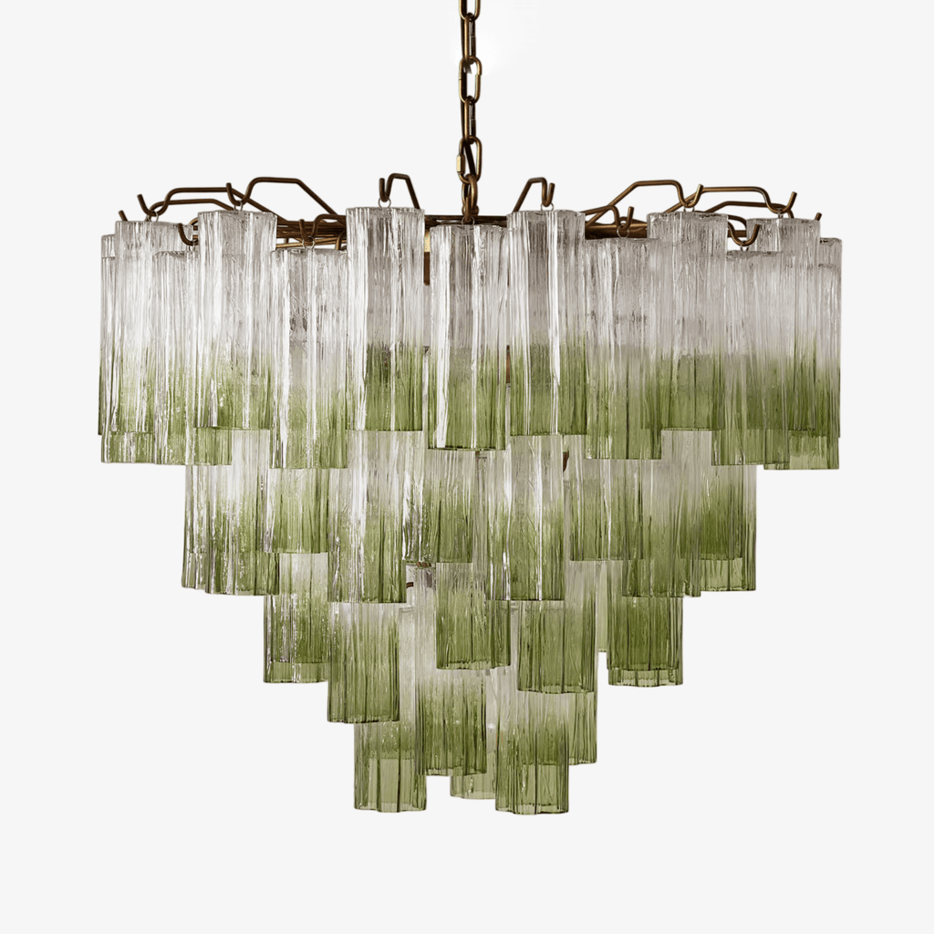Aurora Lustre Murano Verre Étagé Vert - Neutralighting