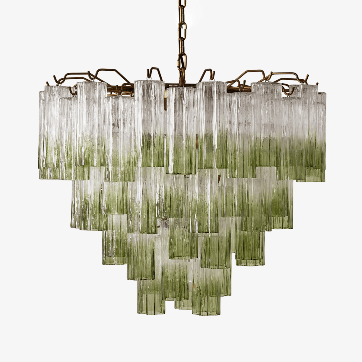 Aurora Lustre Murano Verre Étagé Vert - Neutralighting