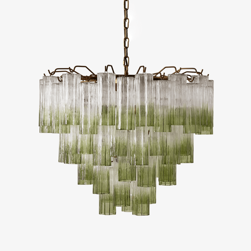 Aurora Lustre Murano Verre Étagé Vert - Neutralighting