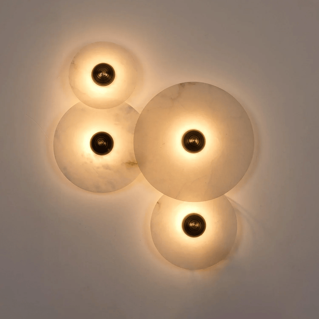 Selene Plafonnier Minimaliste en Albâtre - Neutralighting