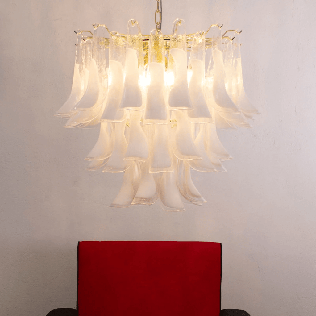 Aurora Lustre Murano Verre Étagé Italien - Neutralighting