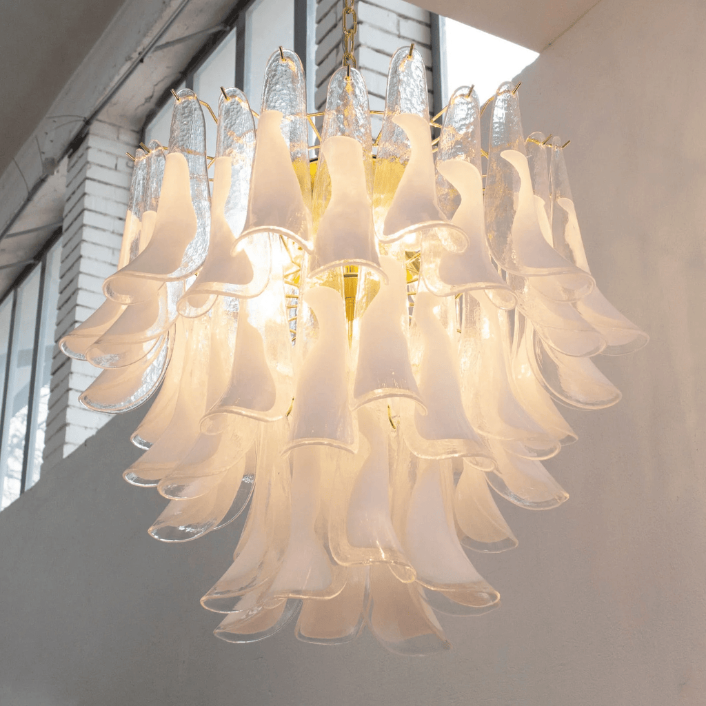 Aurora Lustre Murano Verre Étagé Italien - Neutralighting