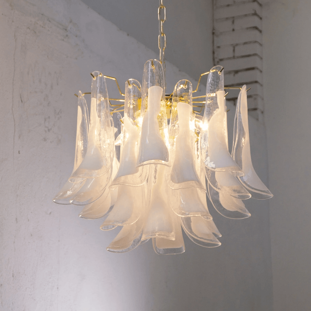 Aurora Lustre Murano Verre Étagé Italien - Neutralighting