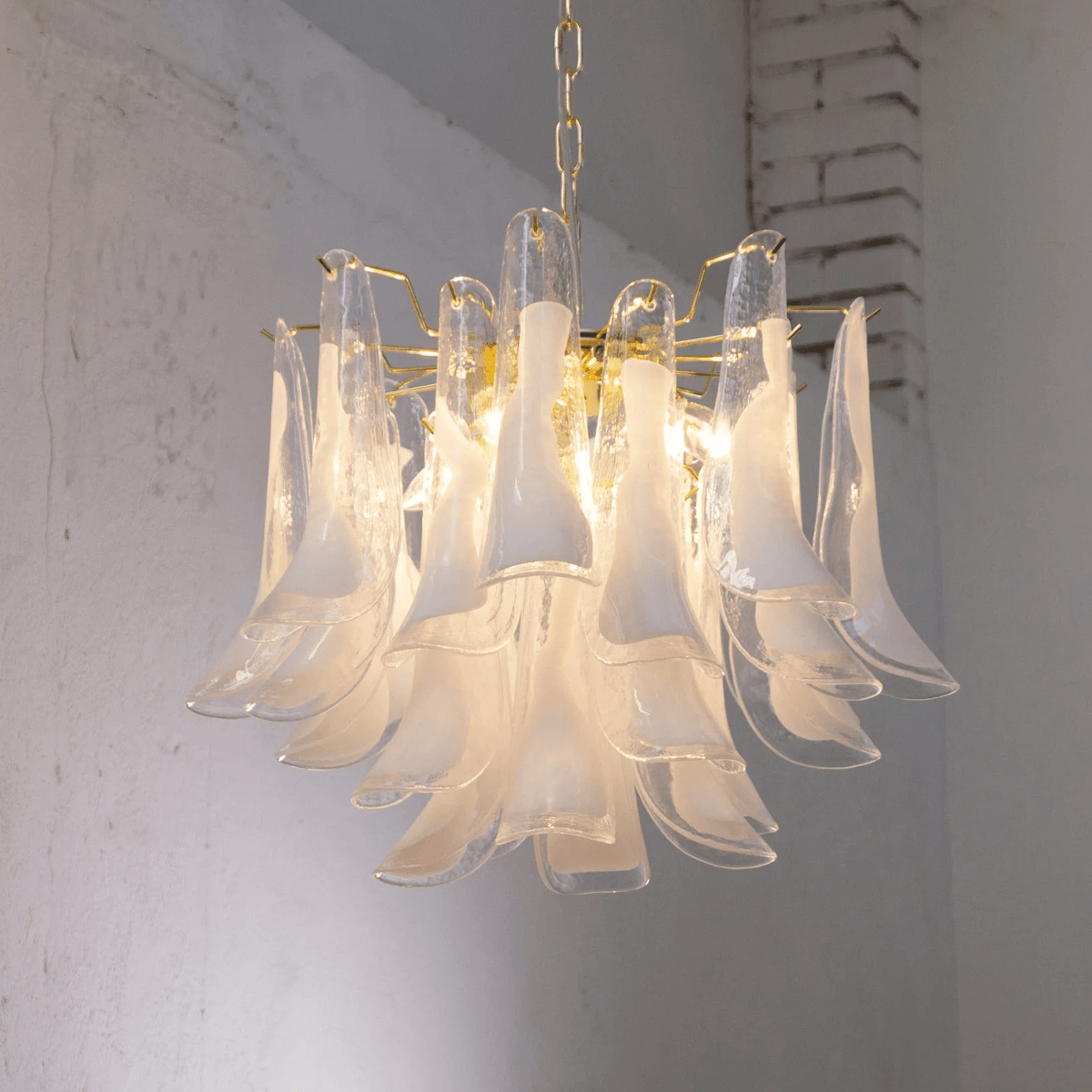 Aurora Lustre Murano Verre Étagé Italien - Neutralighting