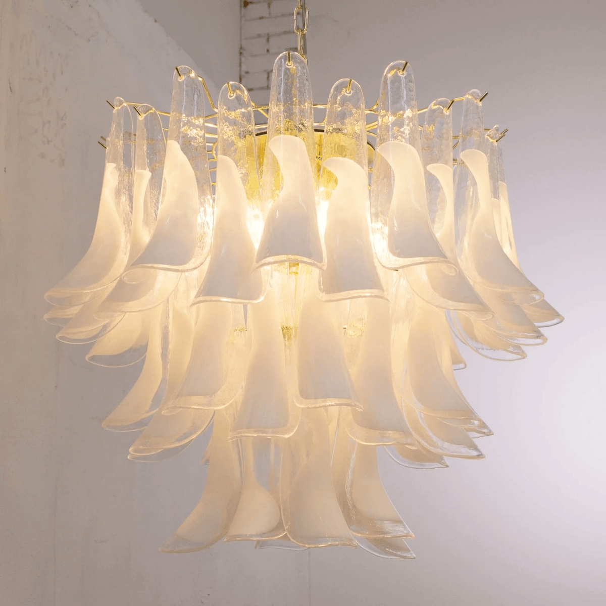 Aurora Lustre Murano Verre Étagé Italien - Neutralighting