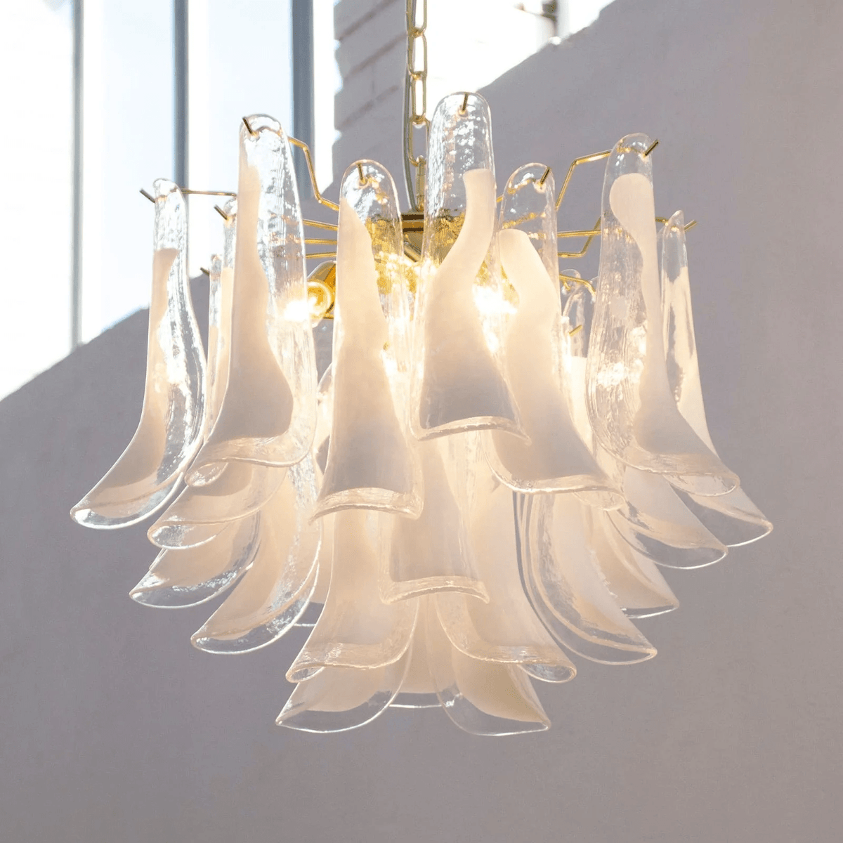 Aurora Lustre Murano Verre Étagé Italien - Neutralighting