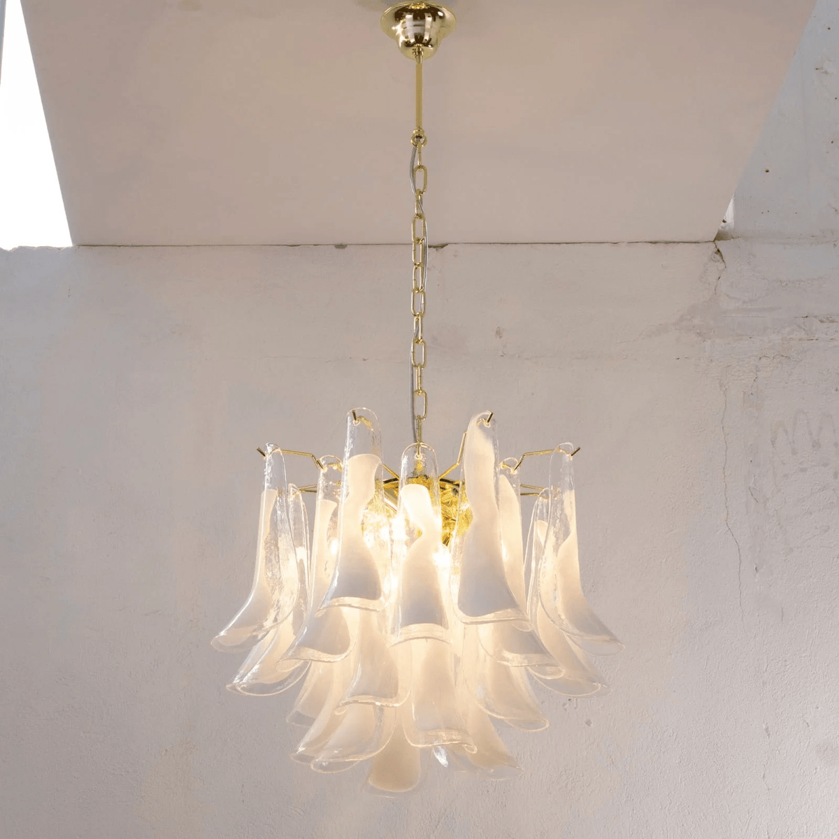 Aurora Lustre Murano Verre Étagé Italien - Neutralighting