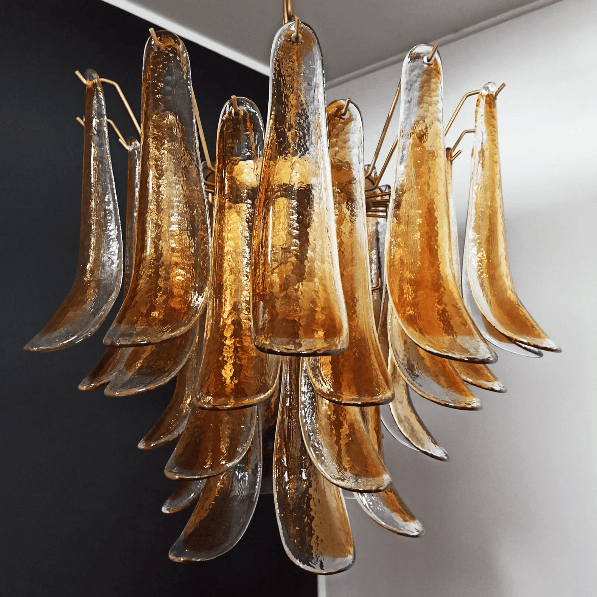 Aurora Lustre Murano Verre Étagé Italien - Neutralighting