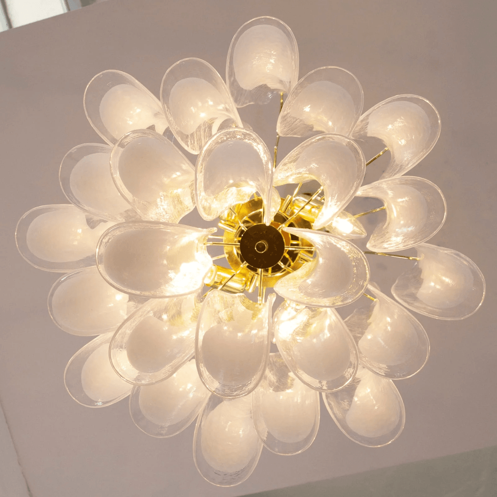 Aurora Lustre Murano Verre Étagé Italien - Neutralighting