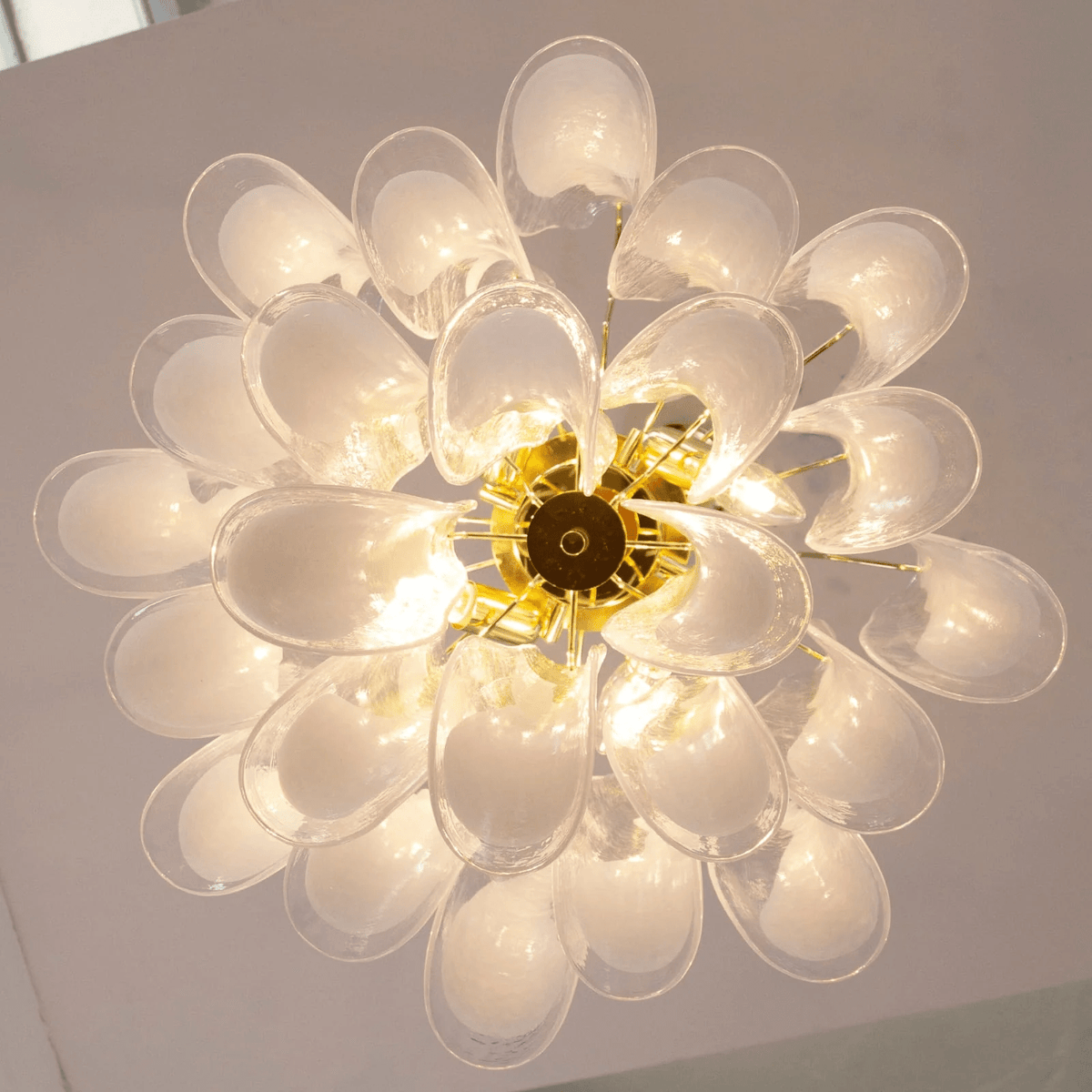 Aurora Lustre Murano Verre Étagé Italien - Neutralighting
