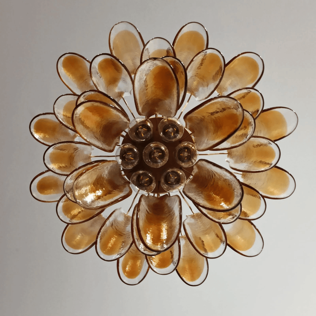 Aurora Lustre Murano Verre Étagé Italien - Neutralighting
