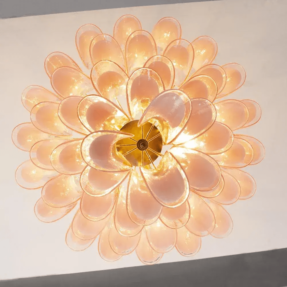 Aurora Lustre Murano Verre Étagé Italien - Neutralighting