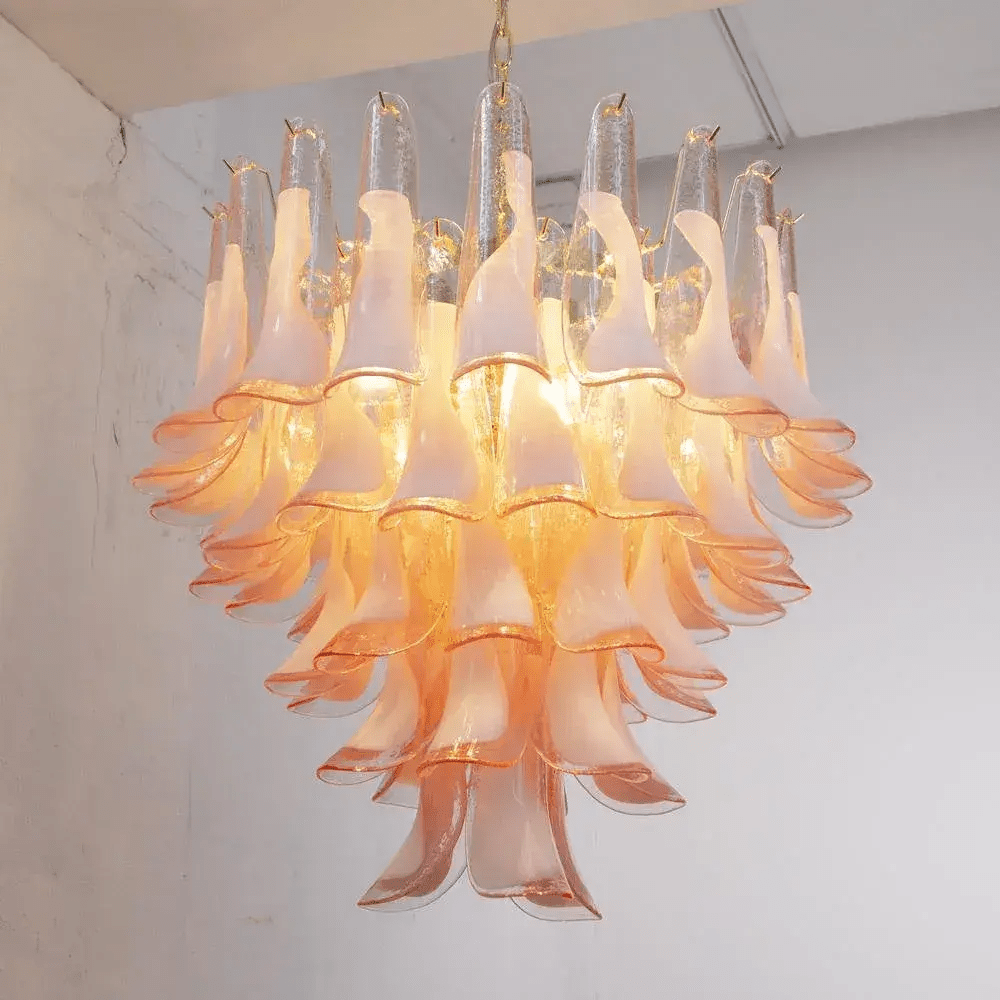 Aurora Lustre Murano Verre Étagé Italien - Neutralighting