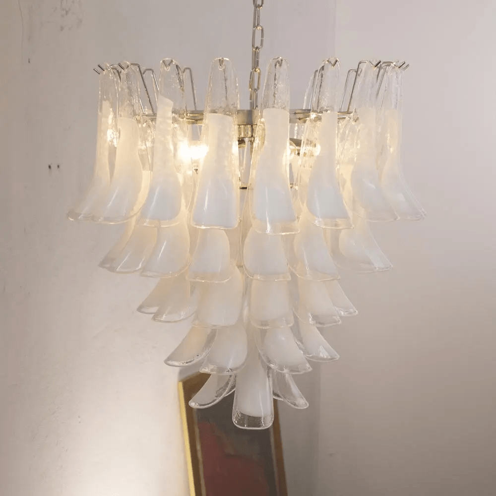 Aurora Lustre Murano Verre Étagé Italien - Neutralighting