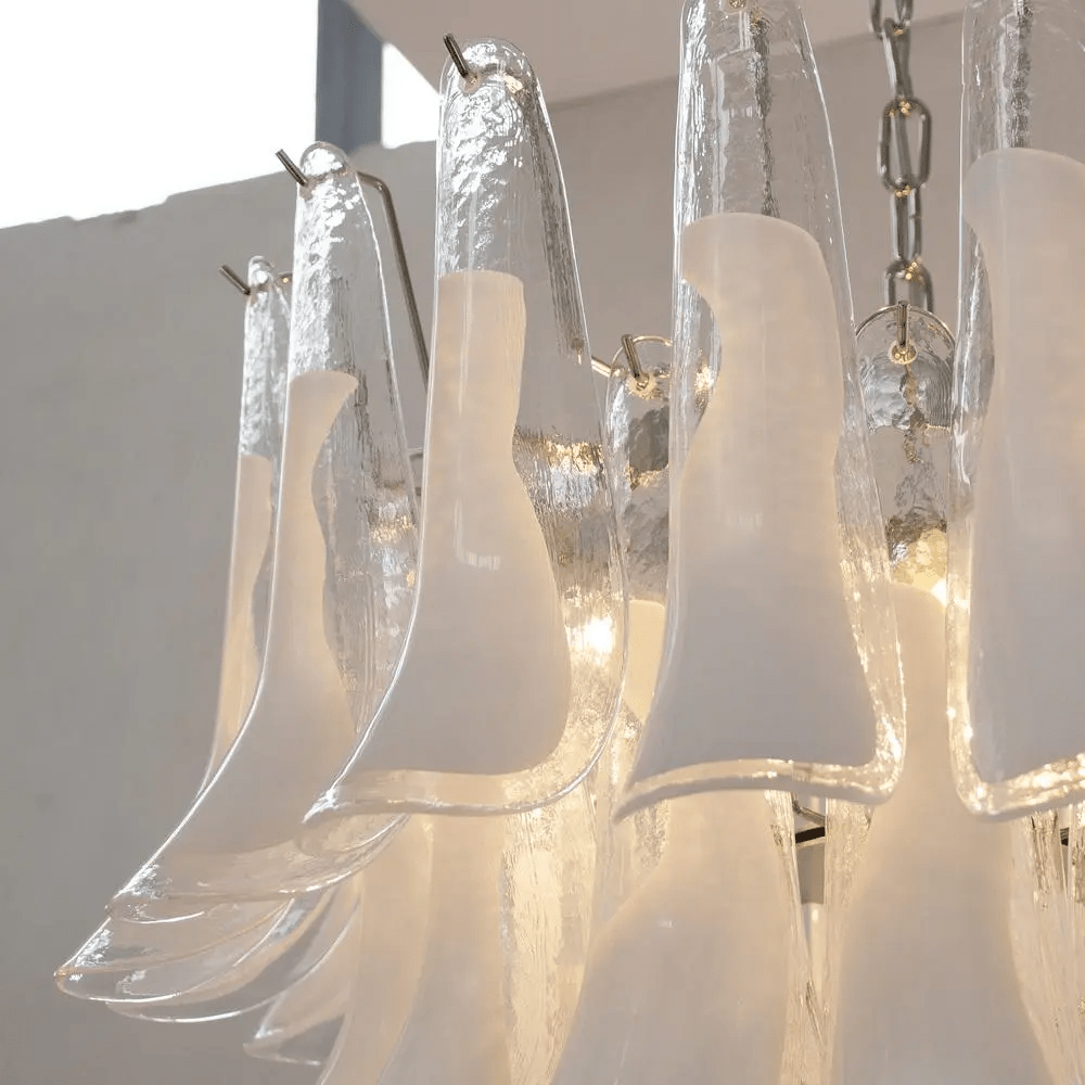 Aurora Lustre Murano Verre Étagé Italien - Neutralighting