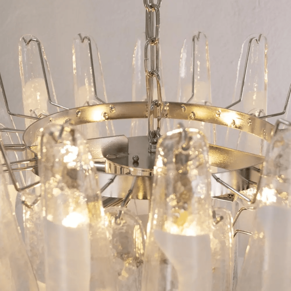 Aurora Lustre Murano Verre Étagé Italien - Neutralighting