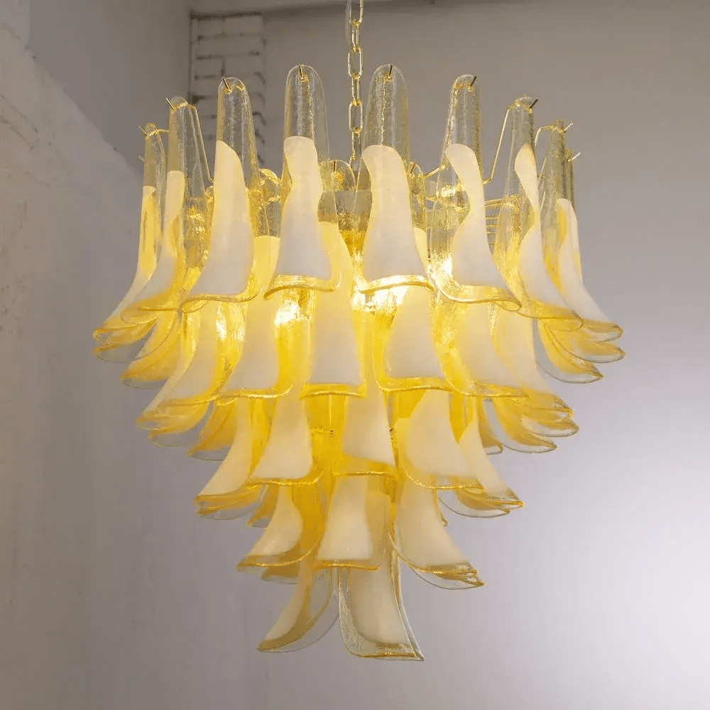 Aurora Lustre Murano Verre Étagé Italien - Neutralighting