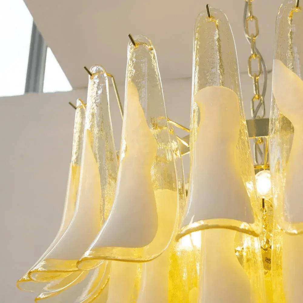 Aurora Lustre Murano Verre Étagé Italien - Neutralighting
