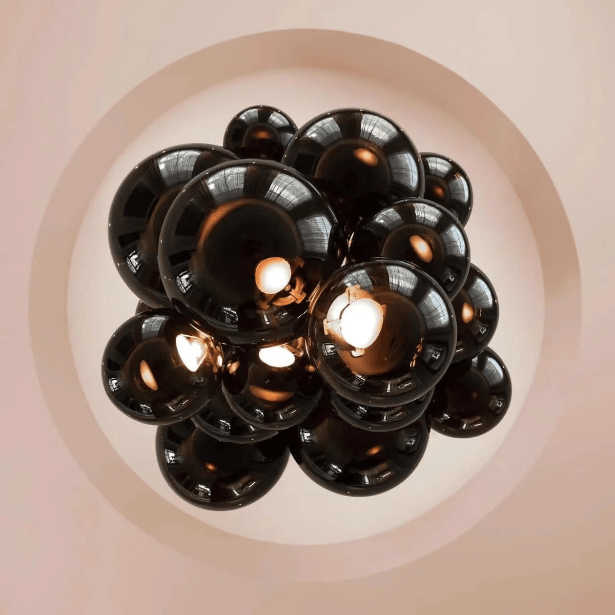 Aurora Chandelier En Verre De Murano Grappes De Raisins Art Déco - Neutralighting