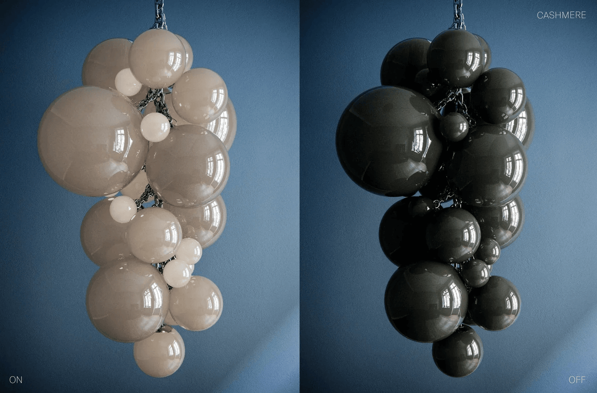 Aurora Chandelier En Verre De Murano Grappes De Raisins Art Déco - Neutralighting