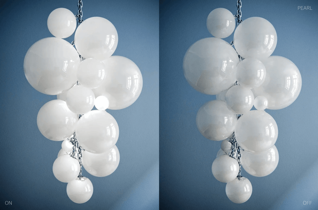 Aurora Chandelier En Verre De Murano Grappes De Raisins Art Déco - Neutralighting