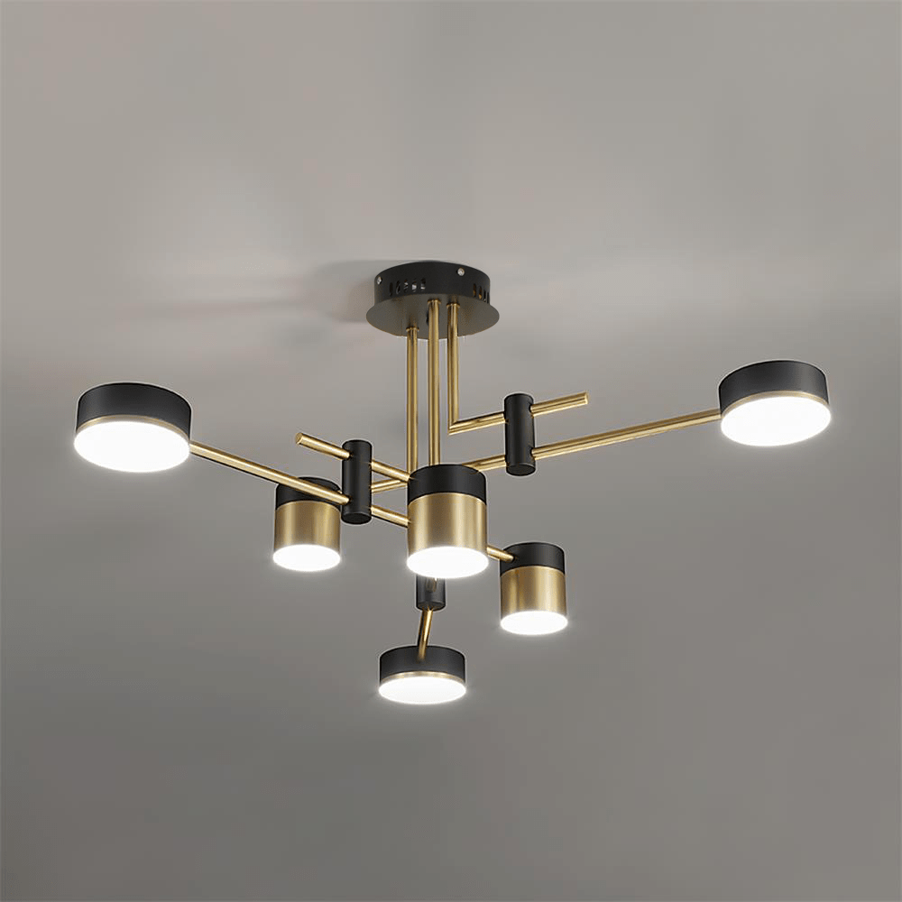 Lustra Chandelier Noir Or Bras en Forme d'Araignée - Neutralighting