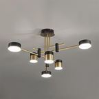 Lustra Chandelier Noir Or Bras en Forme d'Araignée - Neutralighting