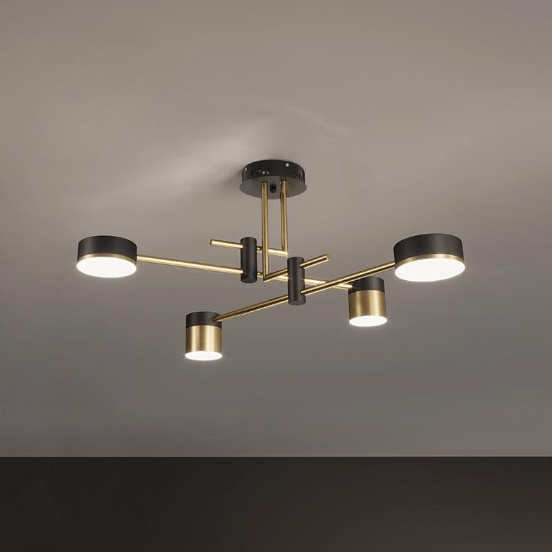 Lustra Chandelier Noir Or Bras en Forme d'Araignée - Neutralighting