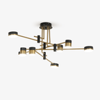 Lustra Chandelier Noir Or Bras en Forme d'Araignée - Neutralighting
