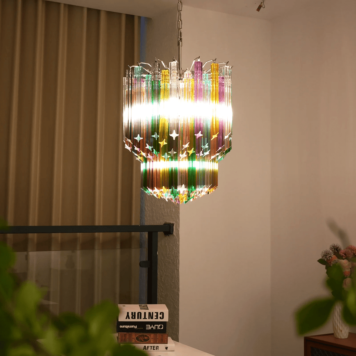 Aurora Lustre Murano Verre Coloré Prisme - Neutralighting