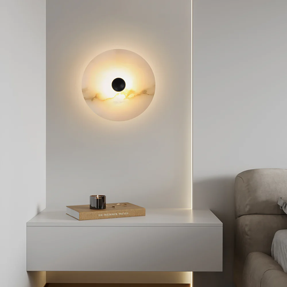 Selene Plafonnier Minimaliste en Albâtre - Neutralighting