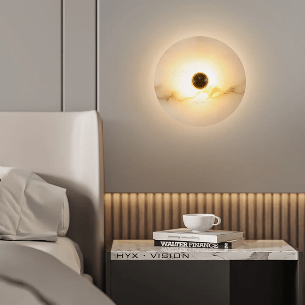 Selene Plafonnier Minimaliste en Albâtre - Neutralighting