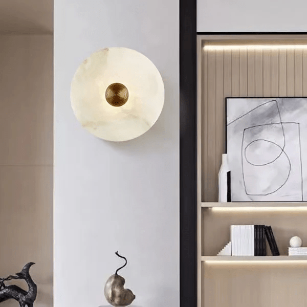 Selene Plafonnier Minimaliste en Albâtre - Neutralighting