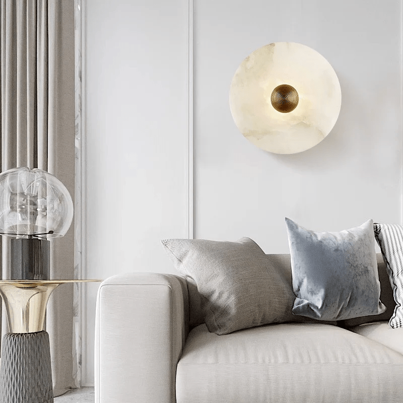 Selene Plafonnier Minimaliste en Albâtre - Neutralighting