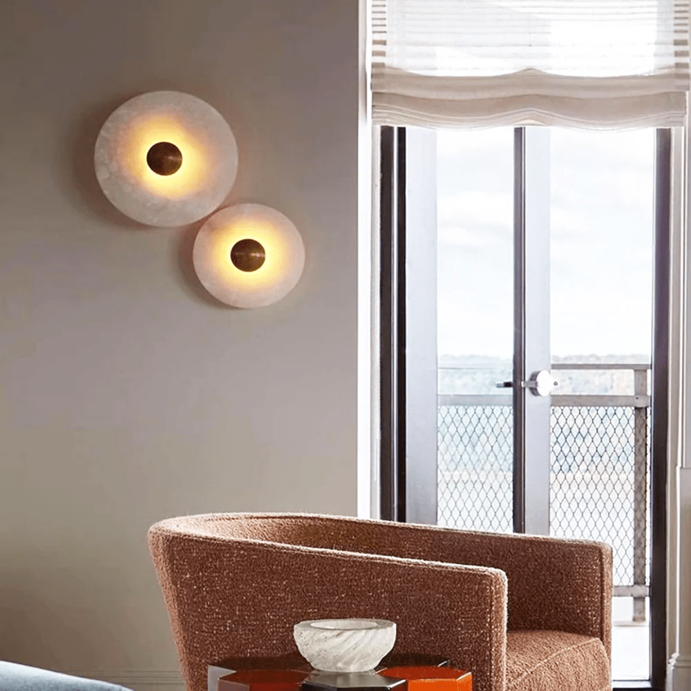 Selene Plafonnier Minimaliste en Albâtre - Neutralighting