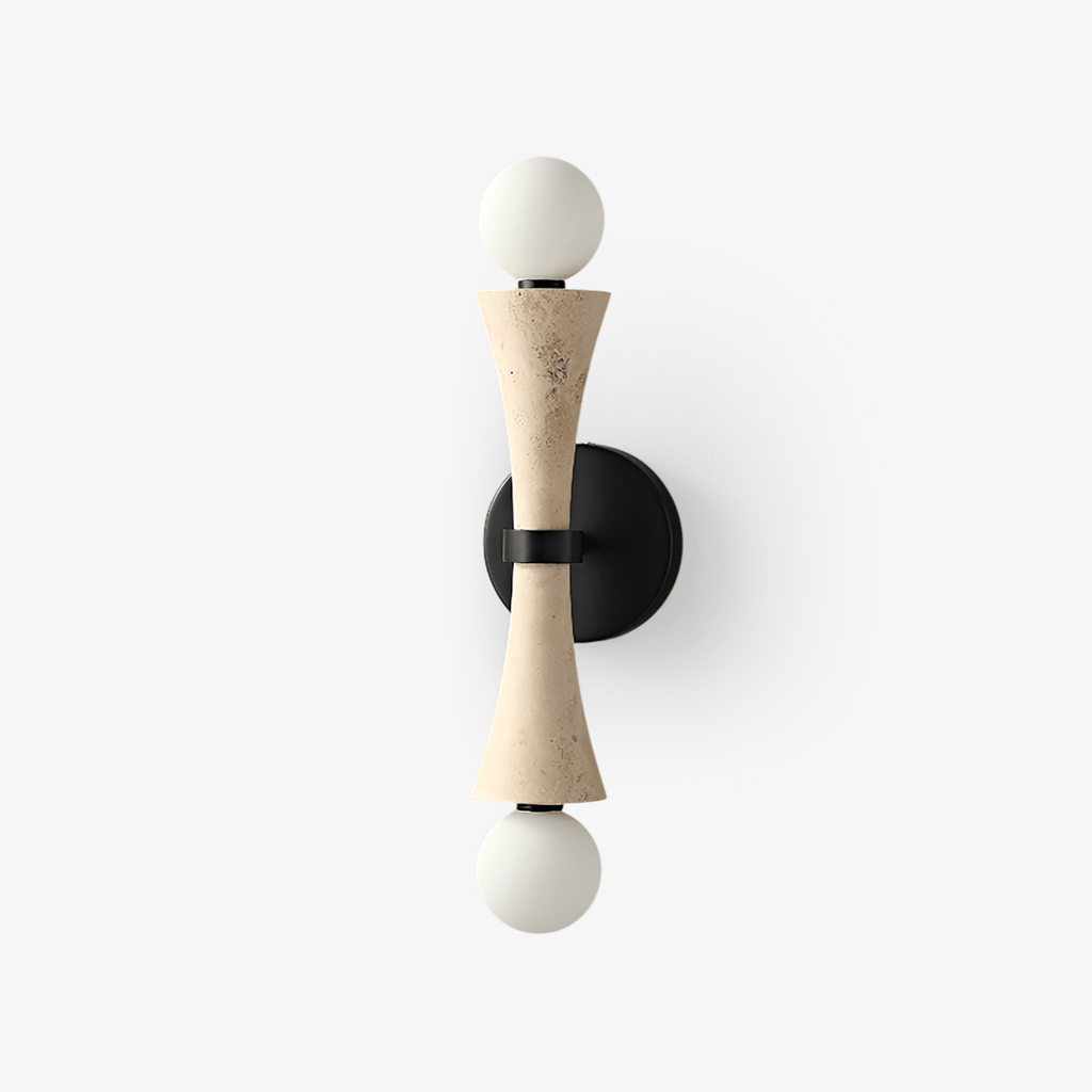 Oloriel Applique Murale Sculpturale en Travertin Élégante - Neutralighting