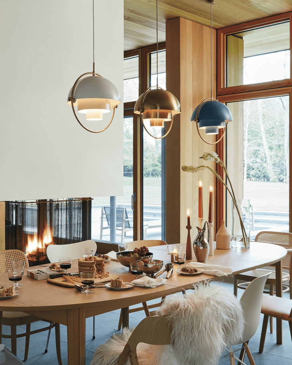 Lustra Lampe Pendante Boule Déformée Dorée - Neutralighting