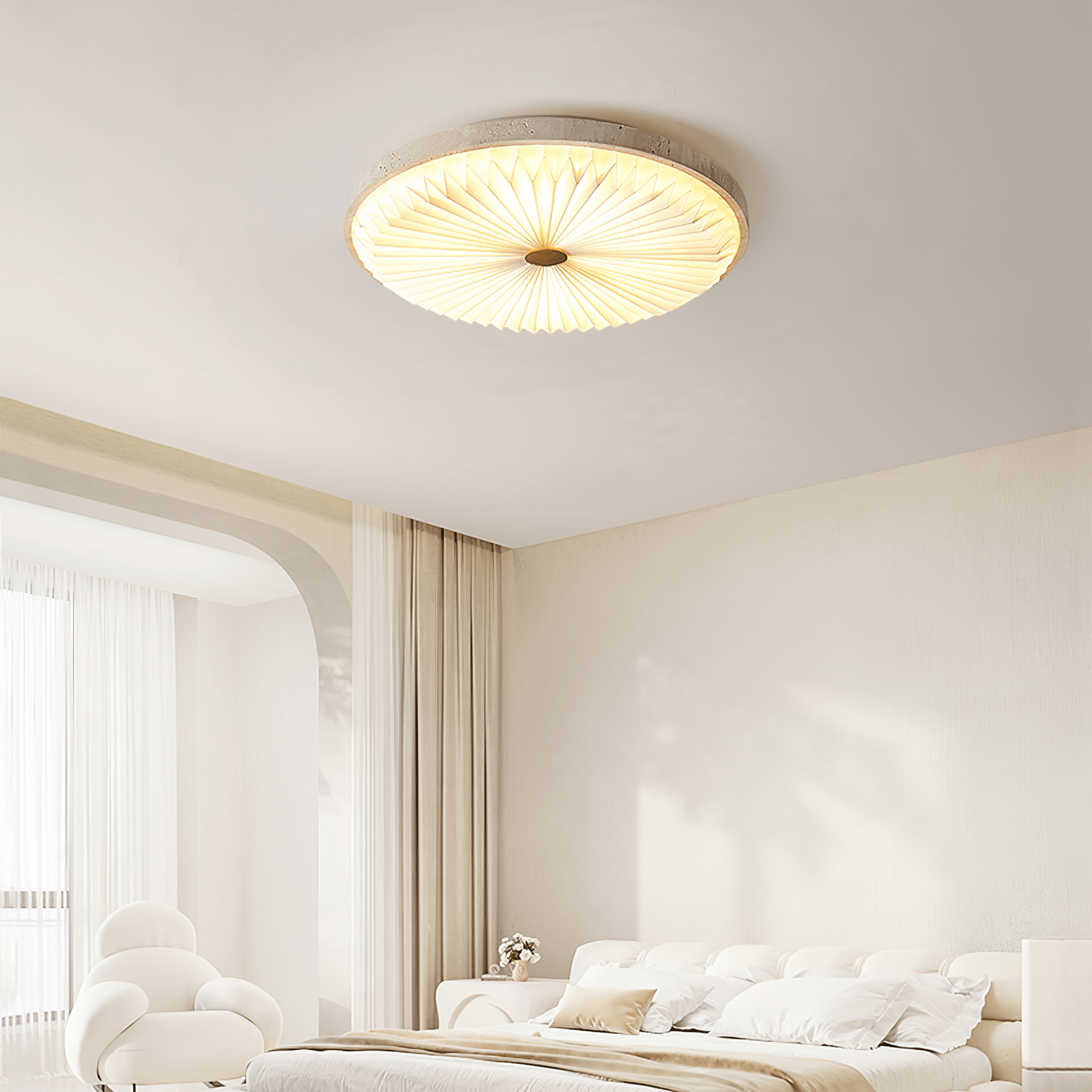 Ciloraris Lumière de Plafond Texturée en Travertin - Neutralighting