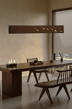 Lustra Suspension Bois Pierre Précieuse Linéaire LED - Neutralighting