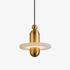 Orion Suspension Laiton Brossé Alabastre - Neutralighting