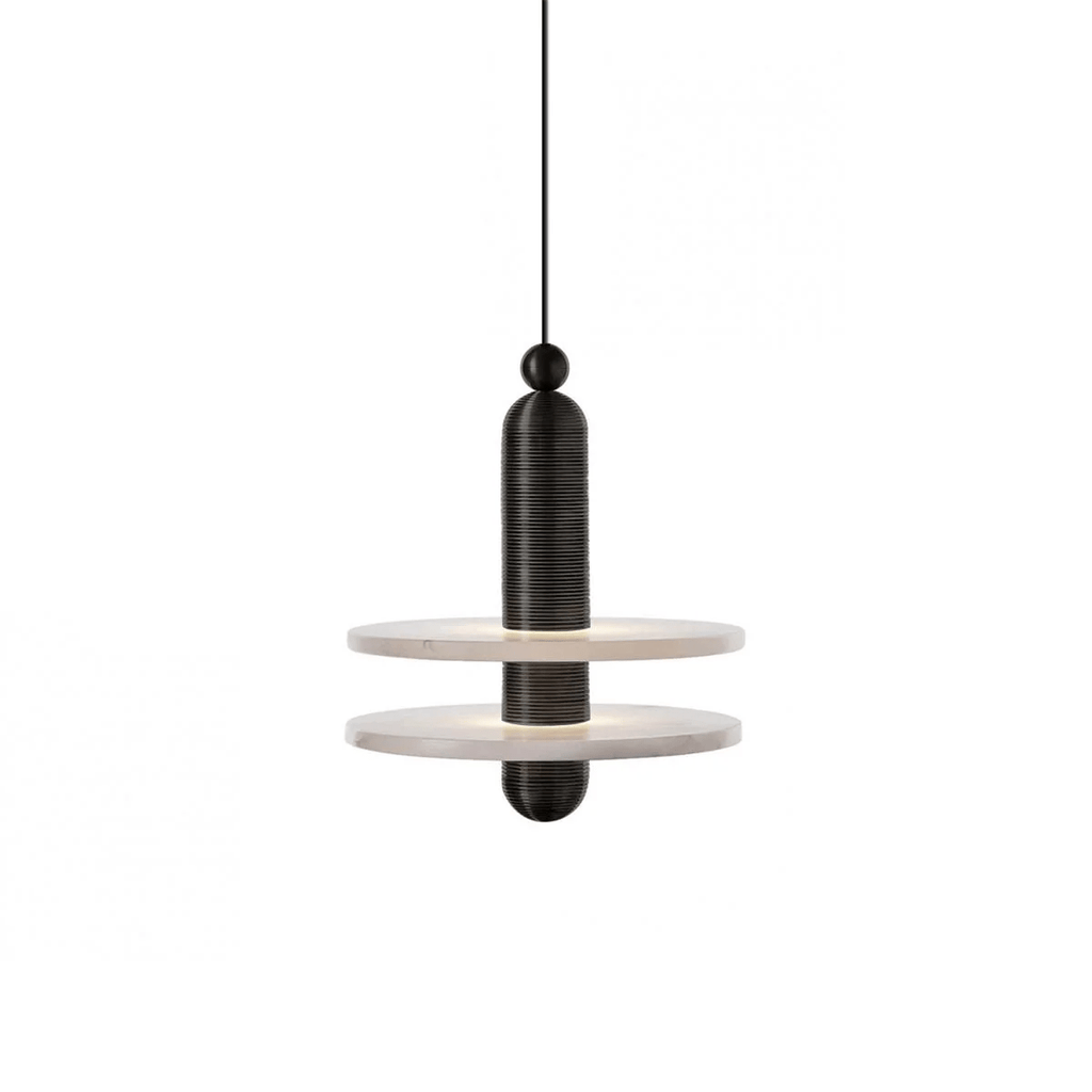 Orion Suspension Laiton Brossé Alabastre - Neutralighting